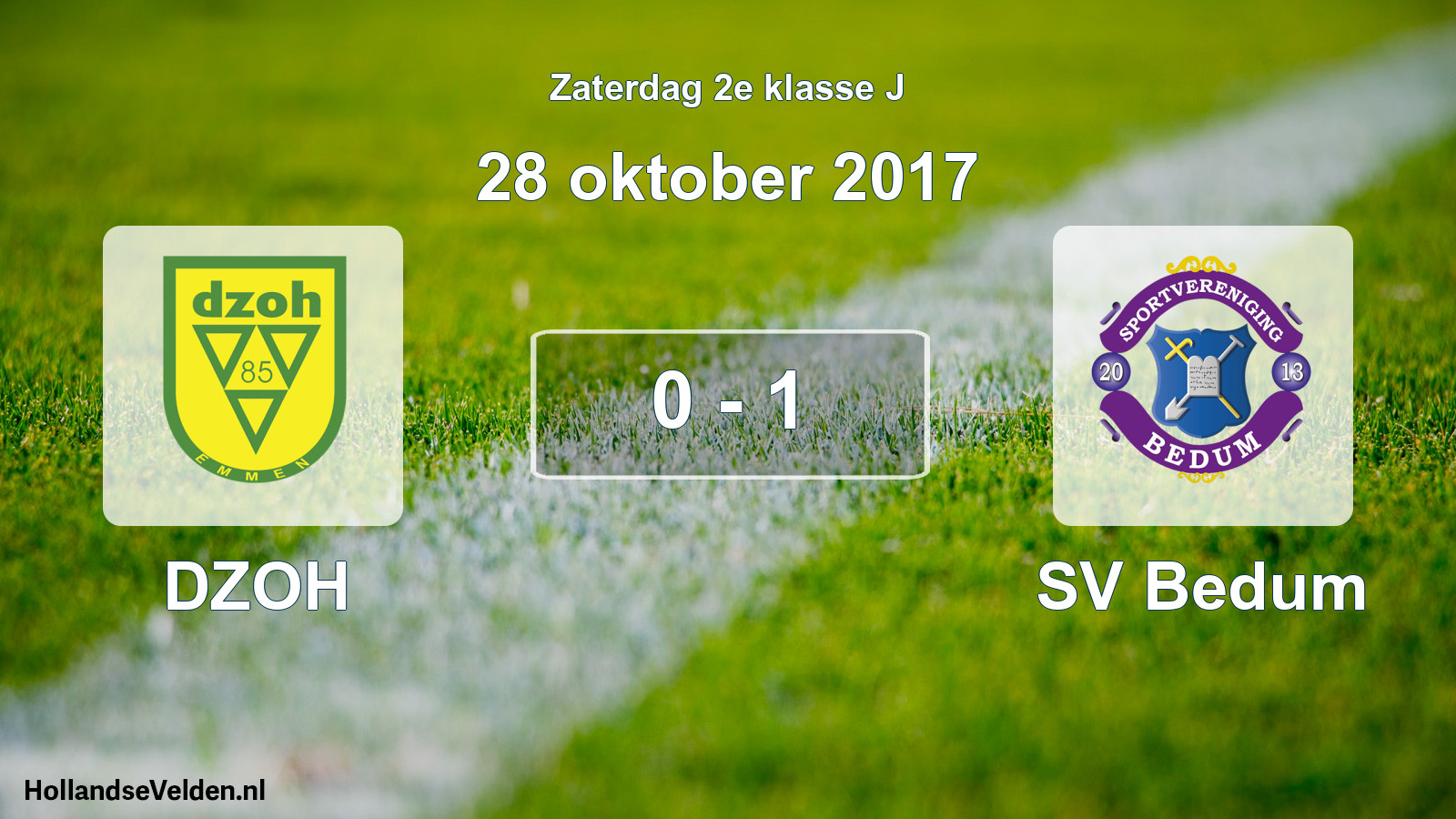Total number of matches played: DZOH - SV Bedum 0 - 1 (28 October 2017)