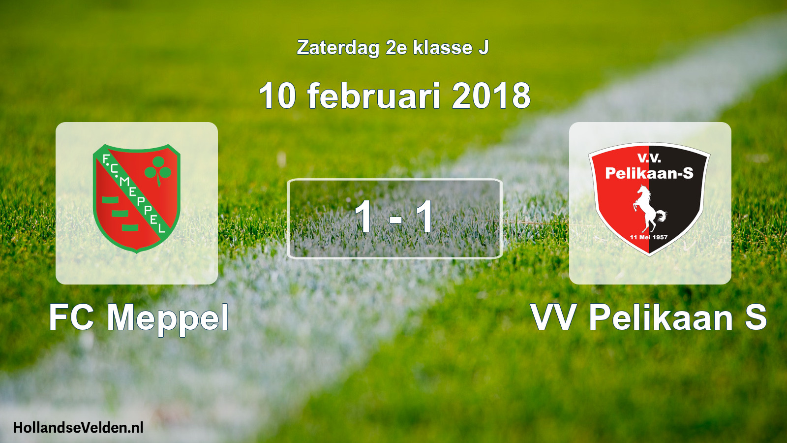 Total number of matches played: FC Meppel - VV Pelikaan S 1 - 1 (10 February 2018)