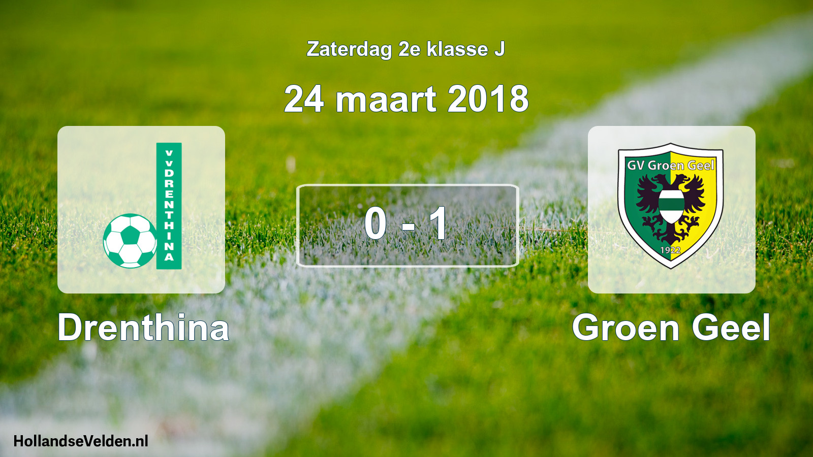Total number of matches played: Drenthina - Groen Geel 0 - 1 (24 March 2018)