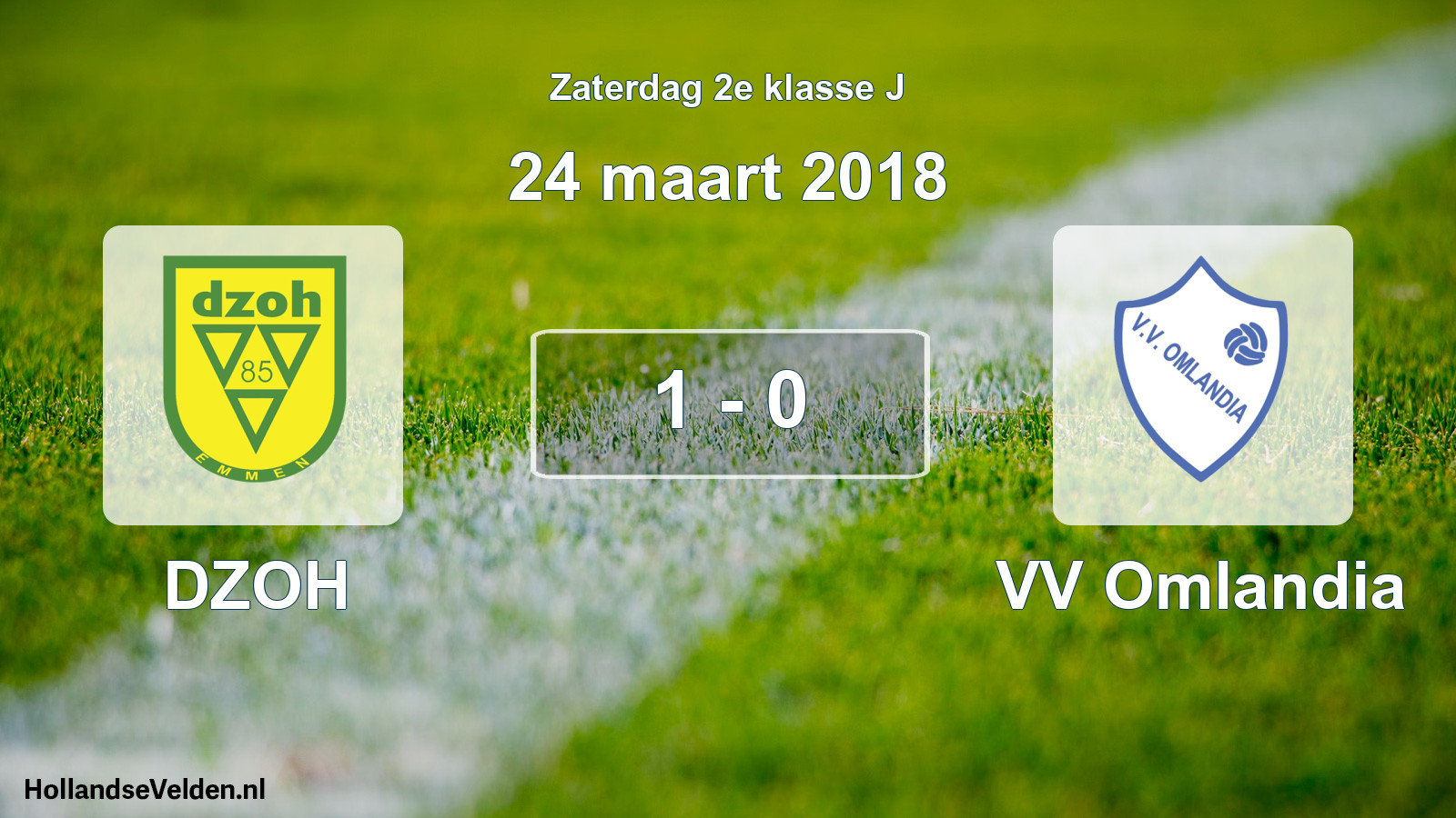 Total number of matches played: DZOH - VV Omlandia 1 - 0 (24 March 2018)