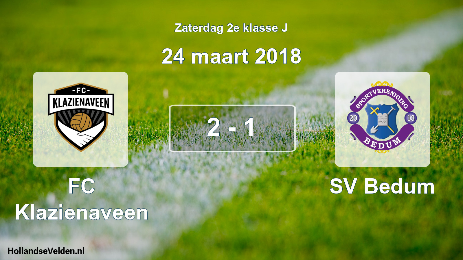 Total number of matches played: FC Klazienaveen - SV Bedum 2 - 1 (24 March 2018)
