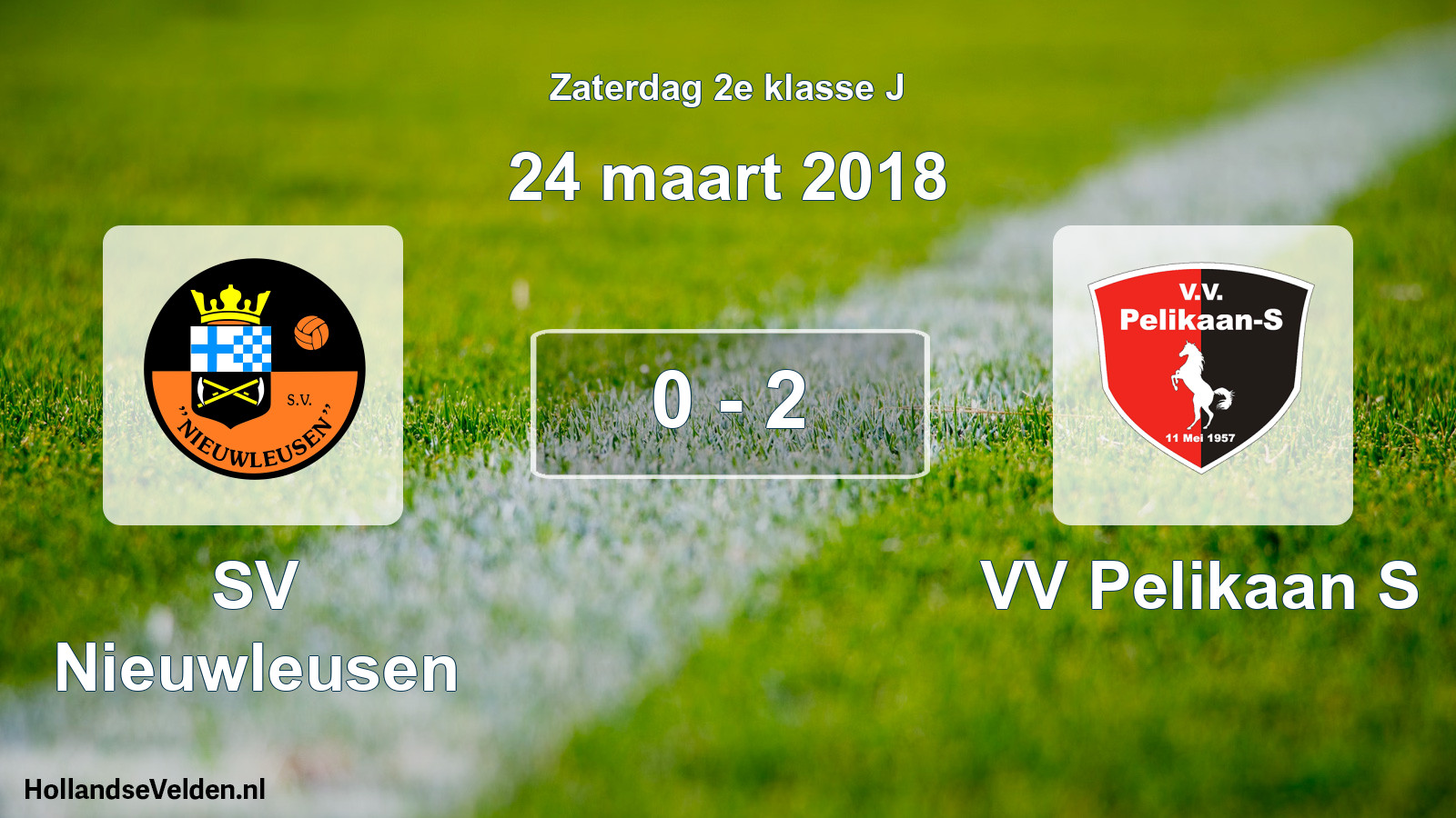 Total number of matches played: SV Nieuwleusen - VV Pelikaan S 0 - 2 (24 March 2018)