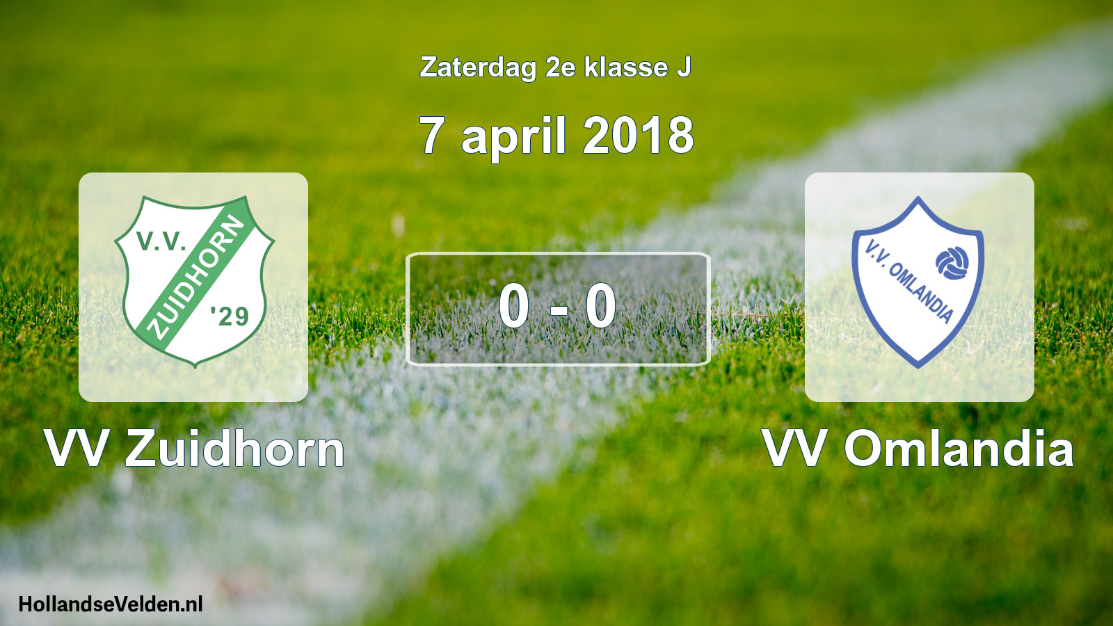 Total number of matches played: VV Zuidhorn - VV Omlandia 0 - 0 (7 April 2018)