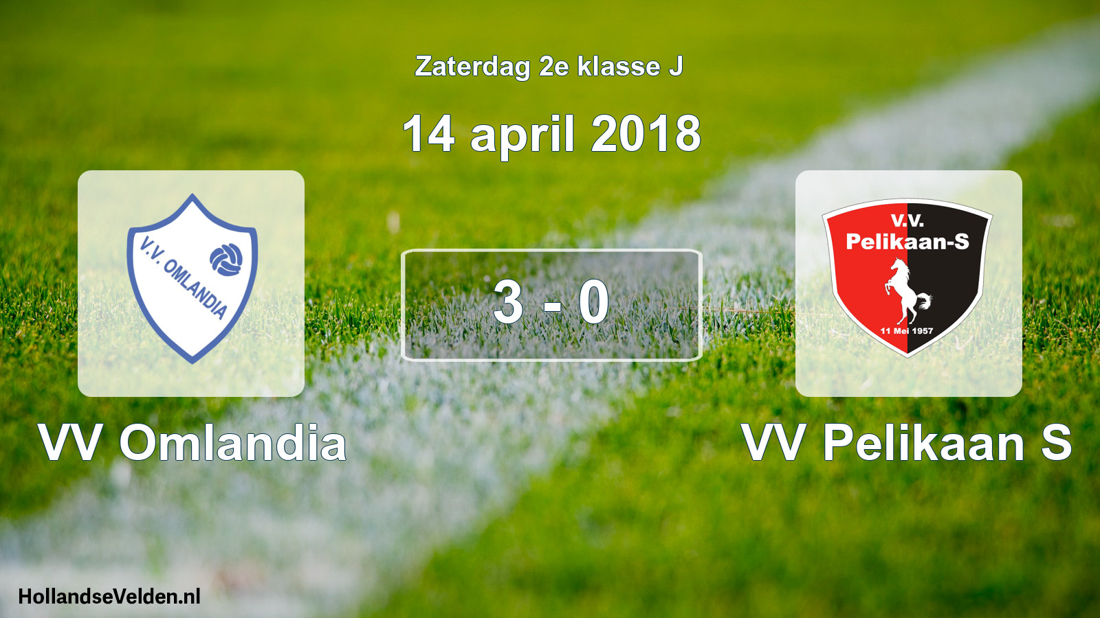 Total number of matches played: VV Omlandia - VV Pelikaan S 3 - 0 (14 April 2018)