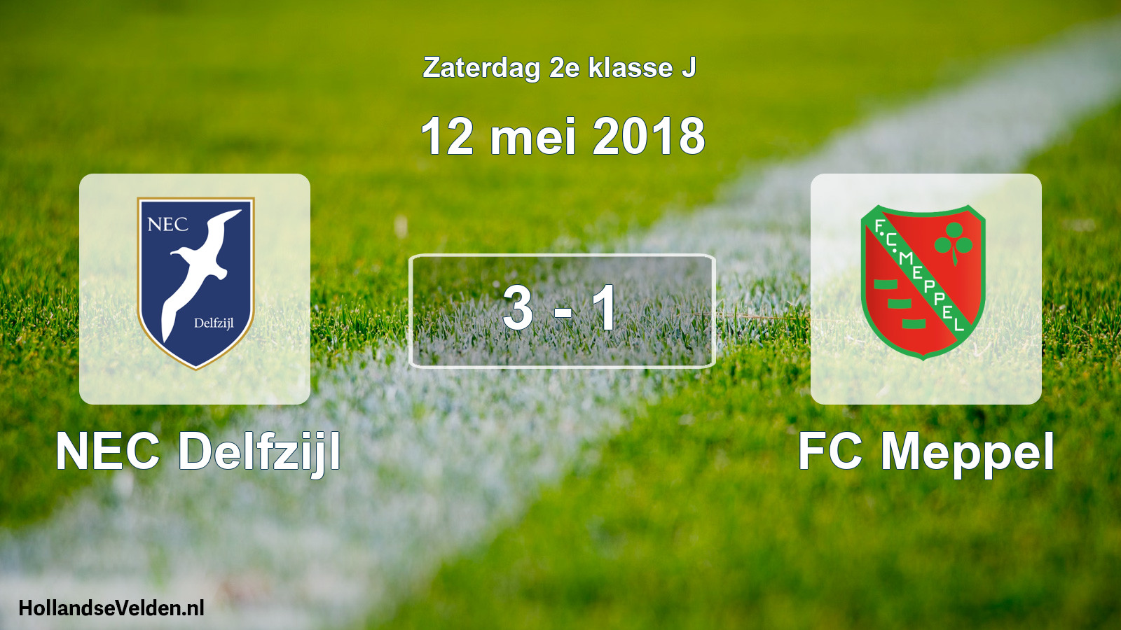 Total number of matches played: NEC Delfzijl - FC Meppel 3 - 1 (12 May 2018)