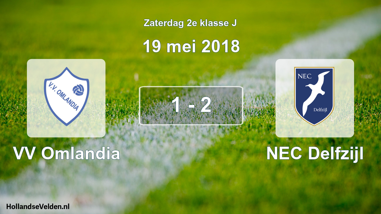 Total number of matches played: VV Omlandia - NEC Delfzijl 1 - 2 (19 May 2018)