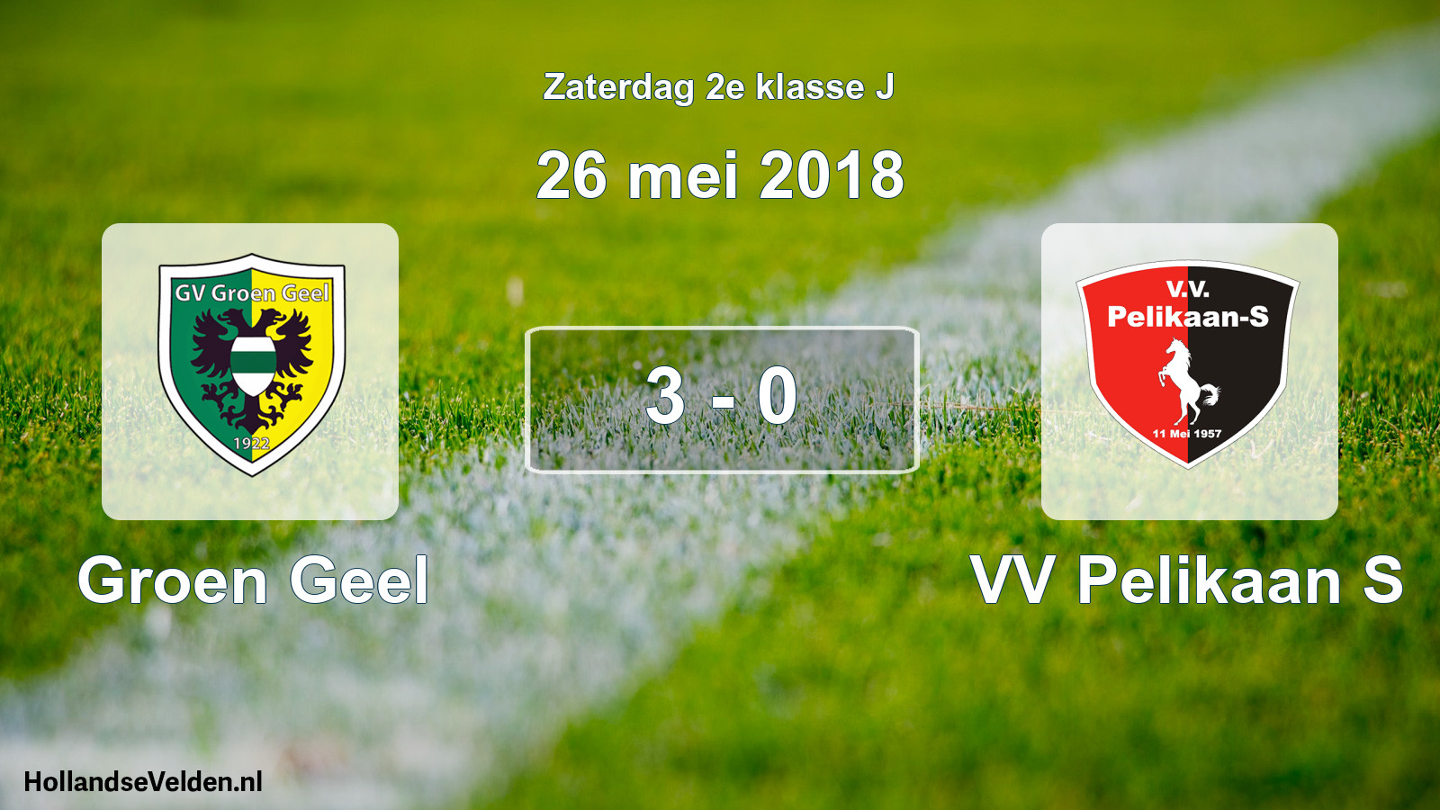 Total number of matches played: Groen Geel - VV Pelikaan S 3 - 0 (26 May 2018)