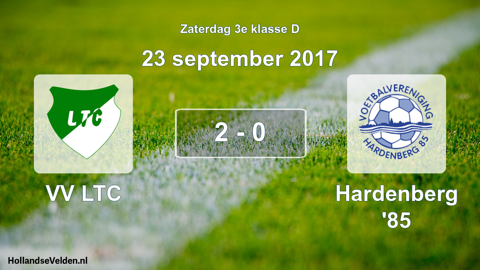 Total number of matches played: VV LTC - Hardenberg '85 2 - 0 (23 September 2017)