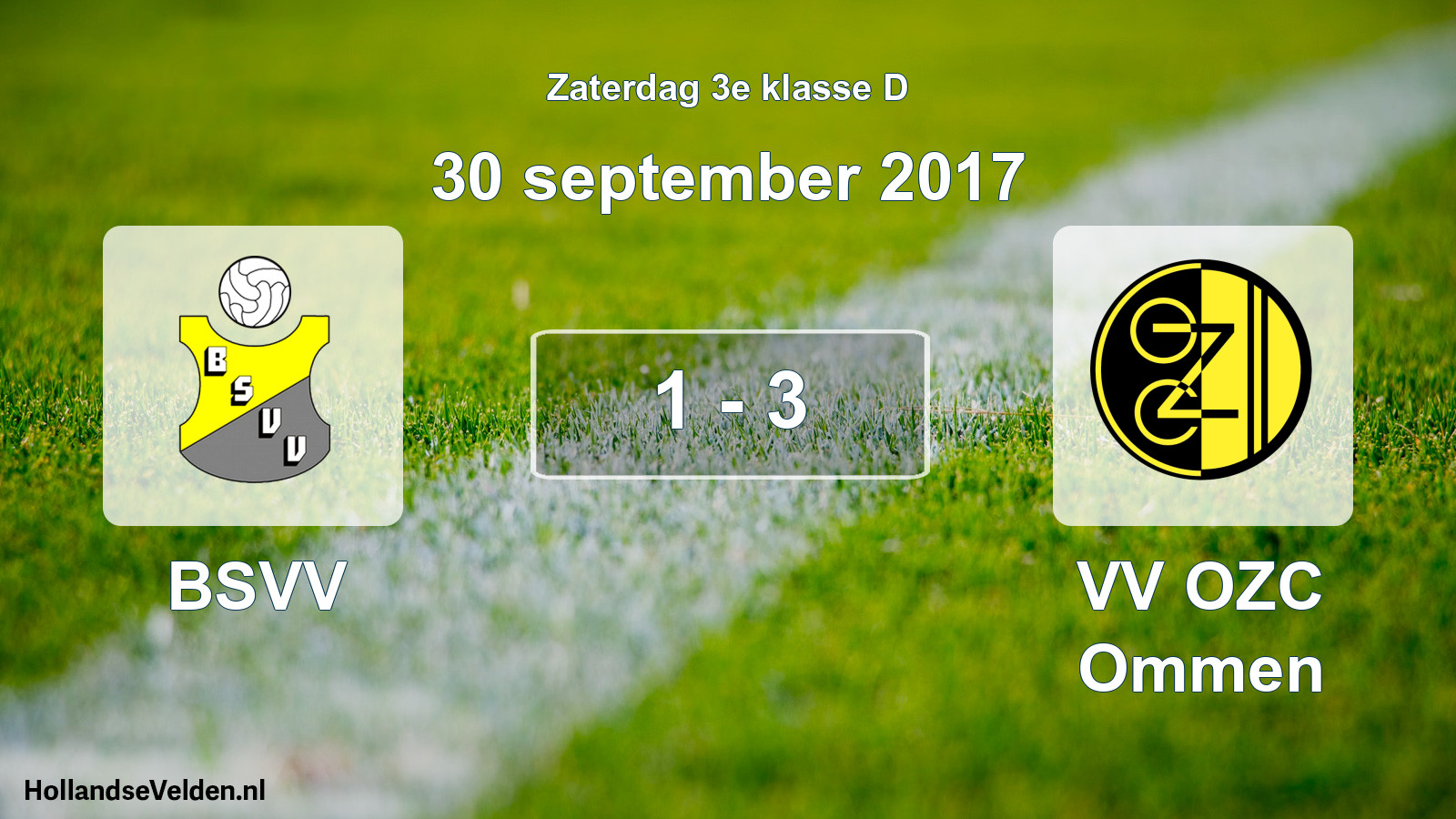Total number of matches played: BSVV - VV OZC Ommen 1 - 3 (30 September 2017)
