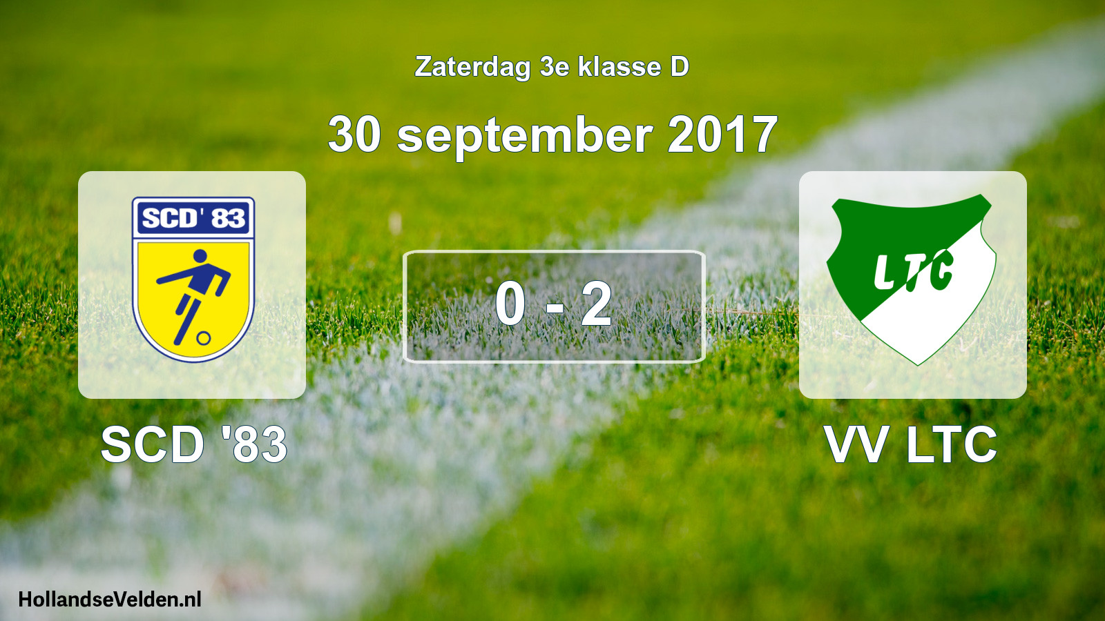 Total number of matches played: SCD '83 - VV LTC 0 - 2 (30 September 2017)