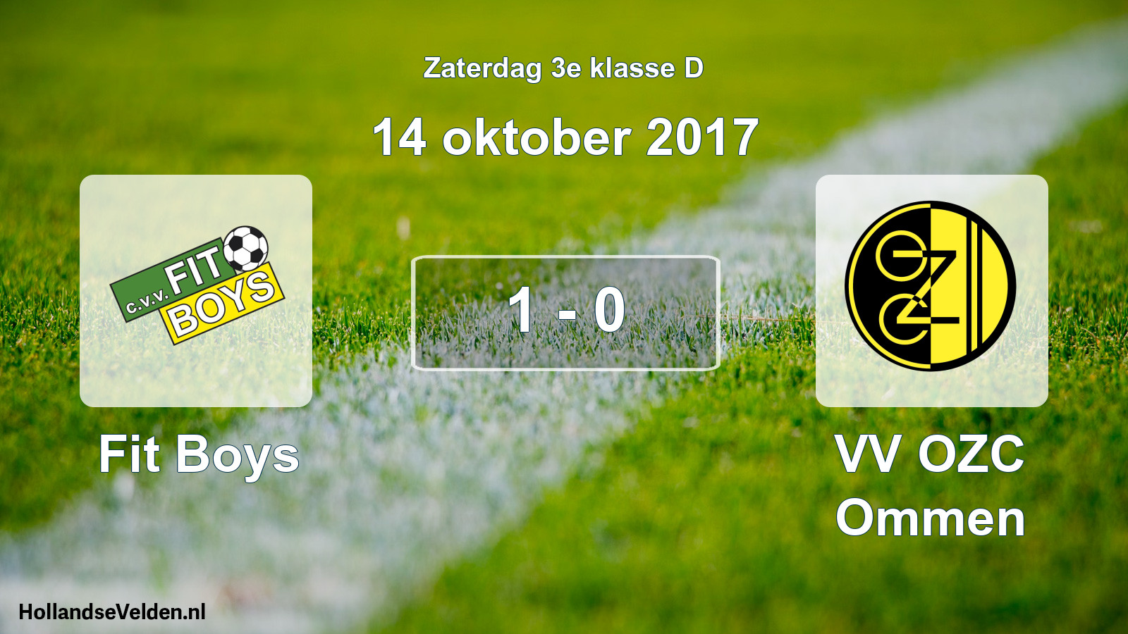 Total number of matches played: Fit Boys - VV OZC Ommen 1 - 0 (14 October 2017)