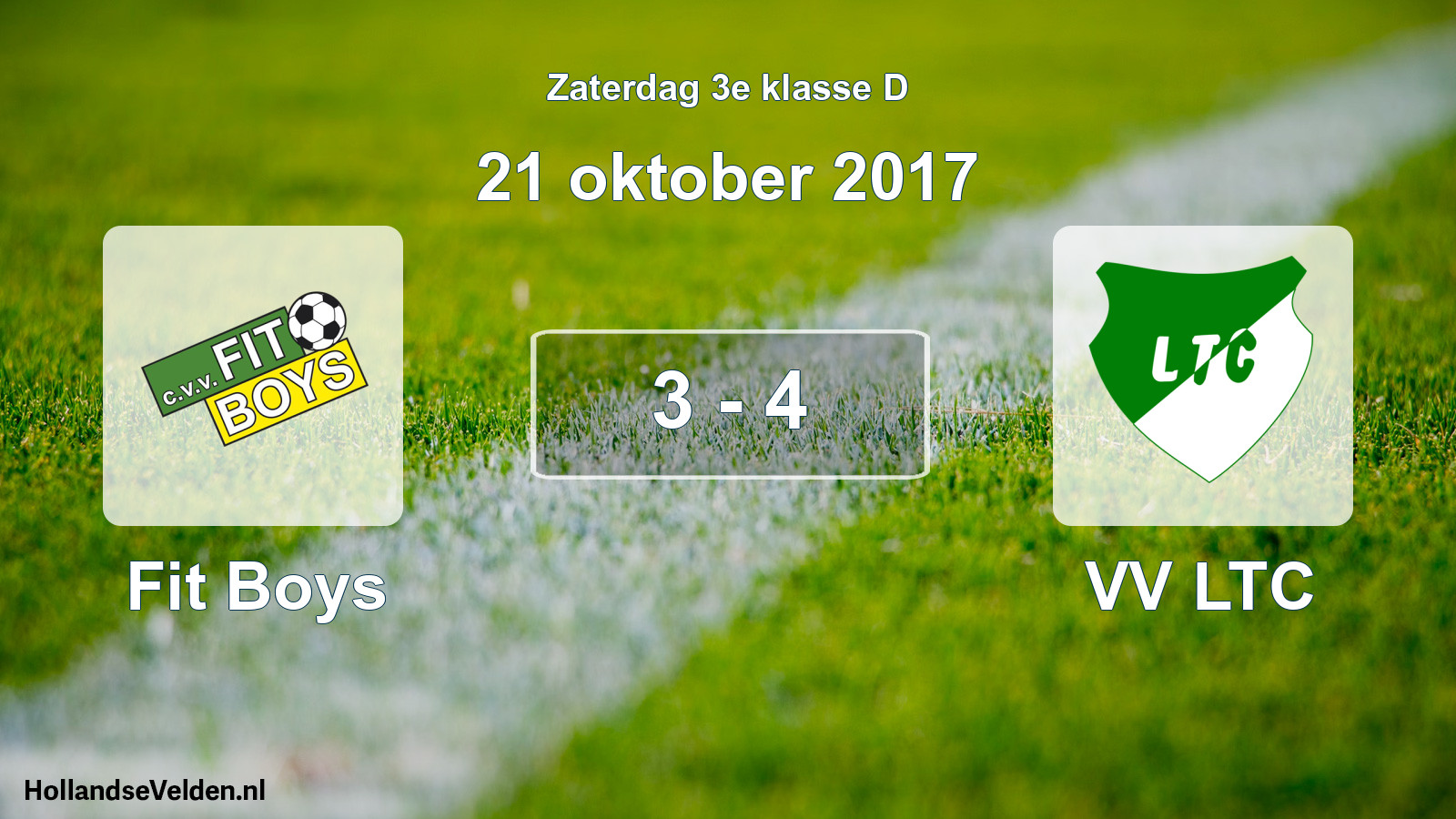 Total number of matches played: Fit Boys - VV LTC 3 - 4 (21 October 2017)