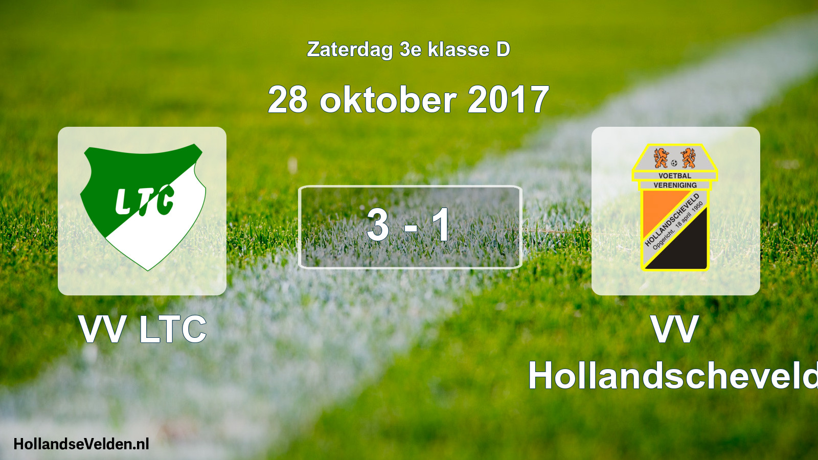 Total number of matches played: VV LTC - VV Hollandscheveld 3 - 1 (28 October 2017)