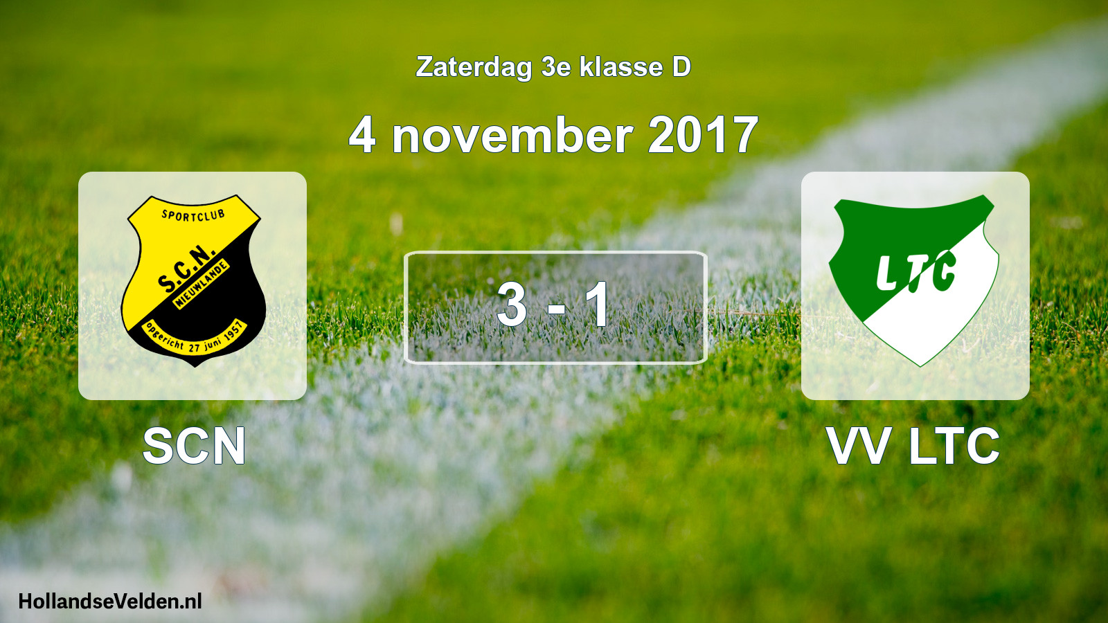 Total number of matches played: SCN - VV LTC 3 - 1 (4 November 2017)