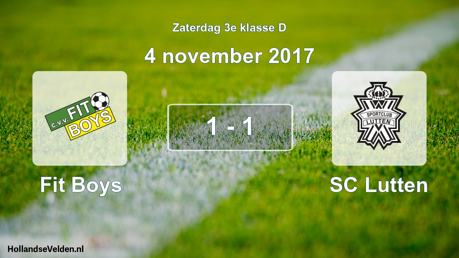 Total number of matches played: Fit Boys - SC Lutten 1 - 1 (4 November 2017)