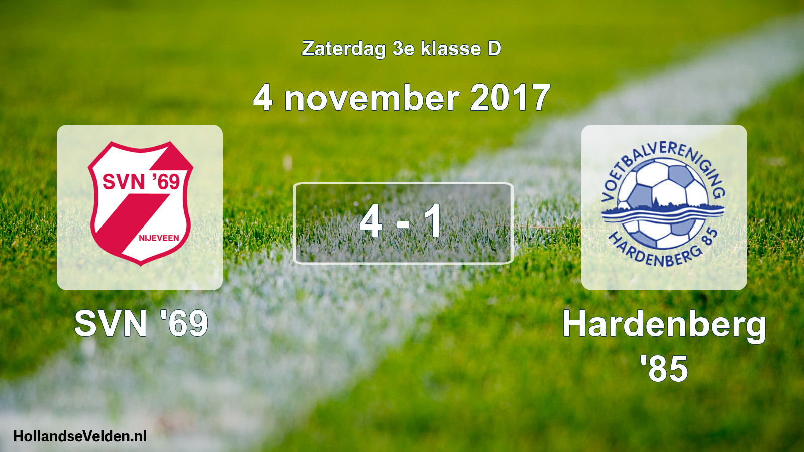 Total number of matches played: SVN '69 - Hardenberg '85 4 - 1 (4 November 2017)