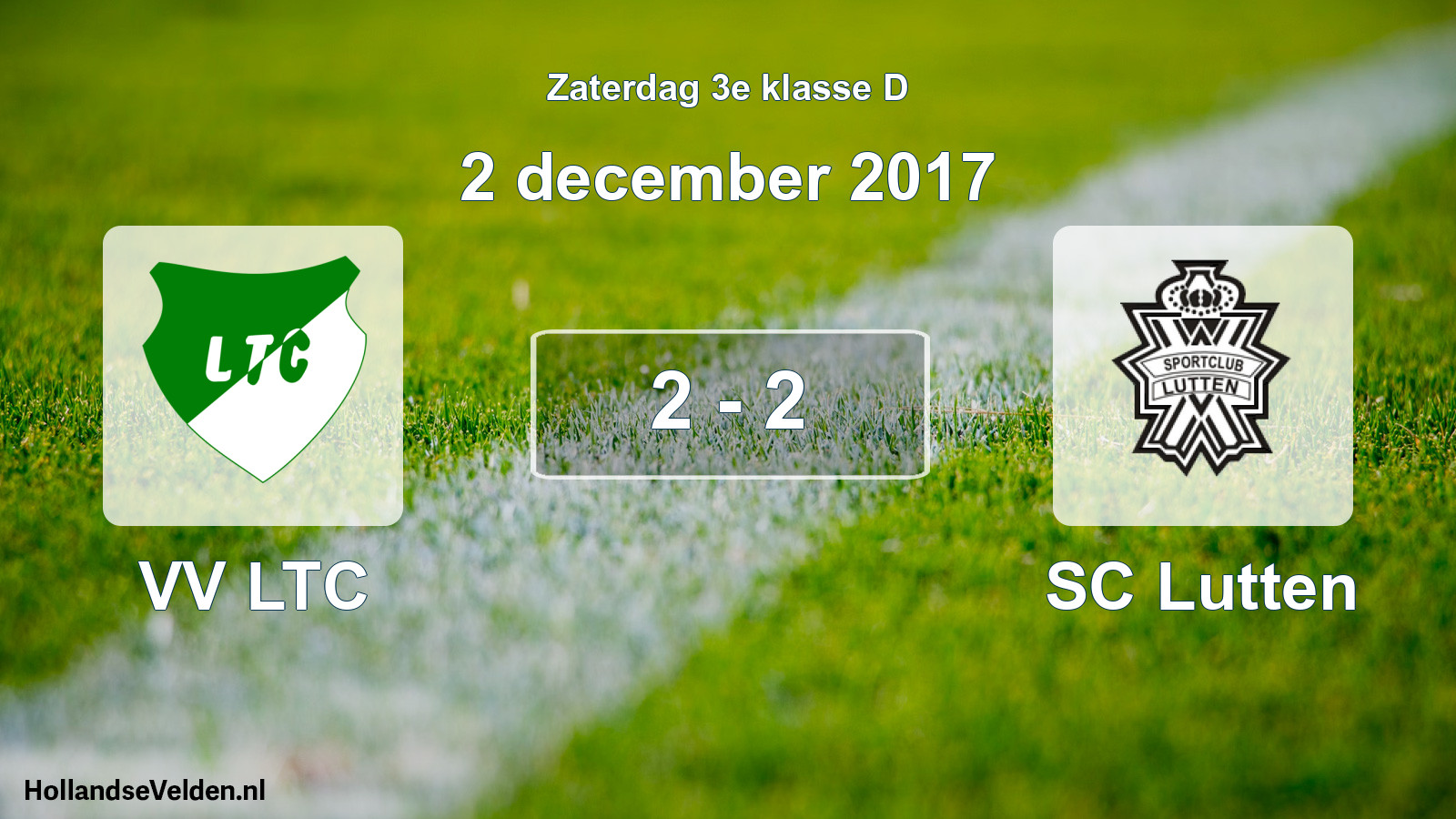 Total number of matches played: VV LTC - SC Lutten 2 - 2 (2 December 2017)