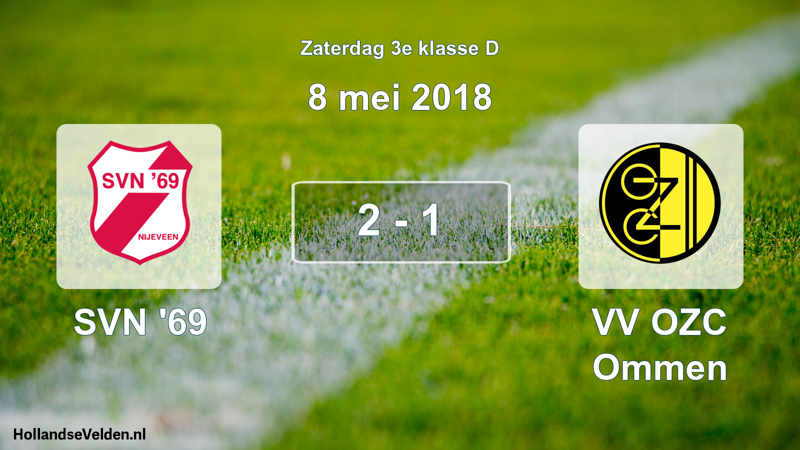 Total number of matches played: SVN '69 - VV OZC Ommen 2 - 1 (8 May 2018)