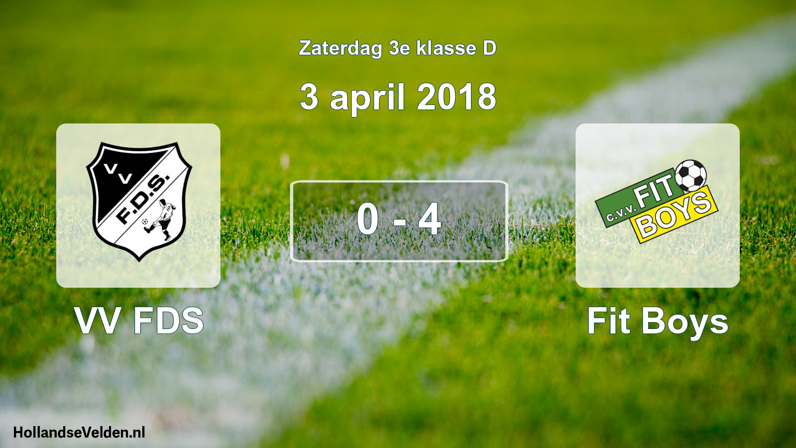 Total number of matches played: VV FDS - Fit Boys 0 - 4 (3 April 2018)