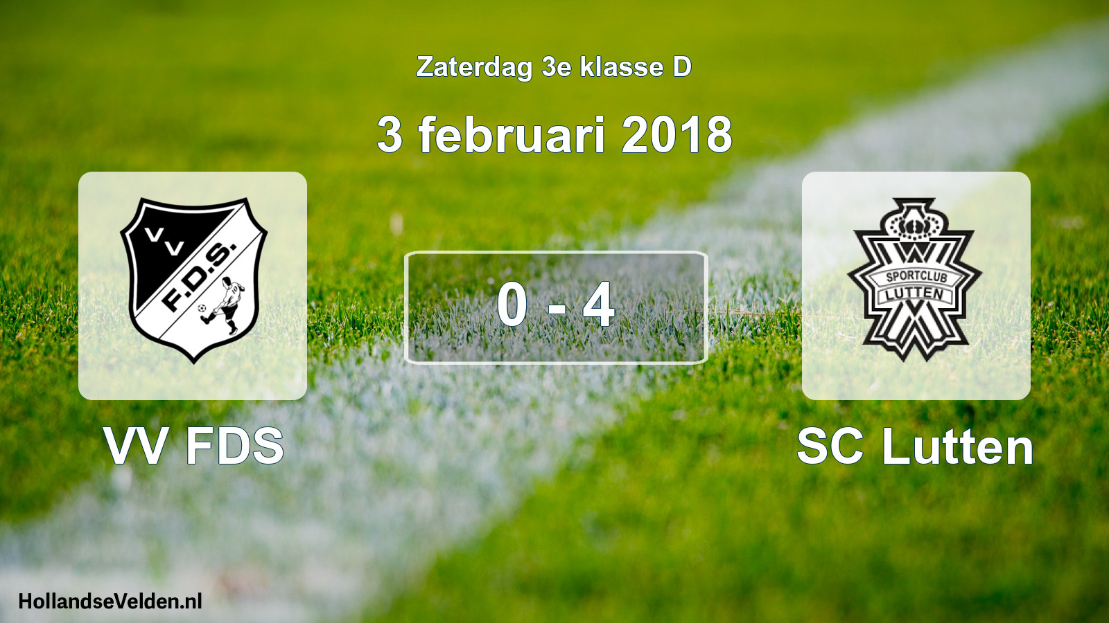 Total number of matches played: VV FDS - SC Lutten 0 - 4 (3 February 2018)