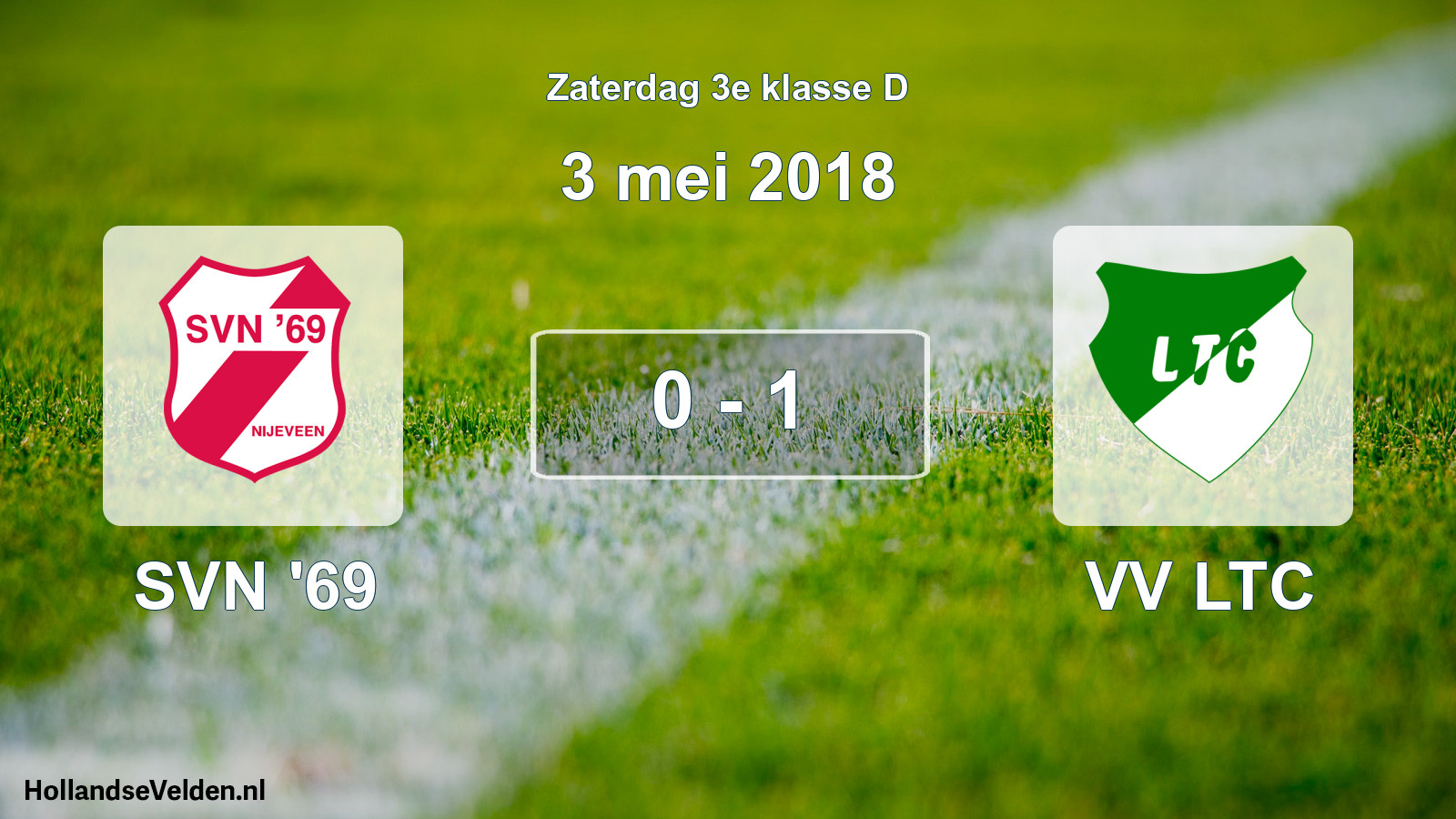 Total number of matches played: SVN '69 - VV LTC 0 - 1 (3 May 2018)