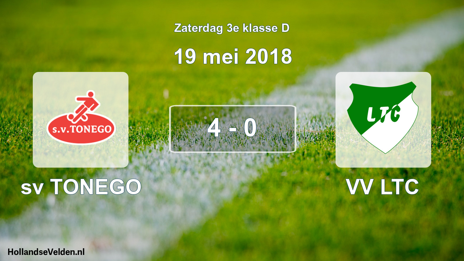 Total number of matches played: sv TONEGO - VV LTC 4 - 0 (19 May 2018)