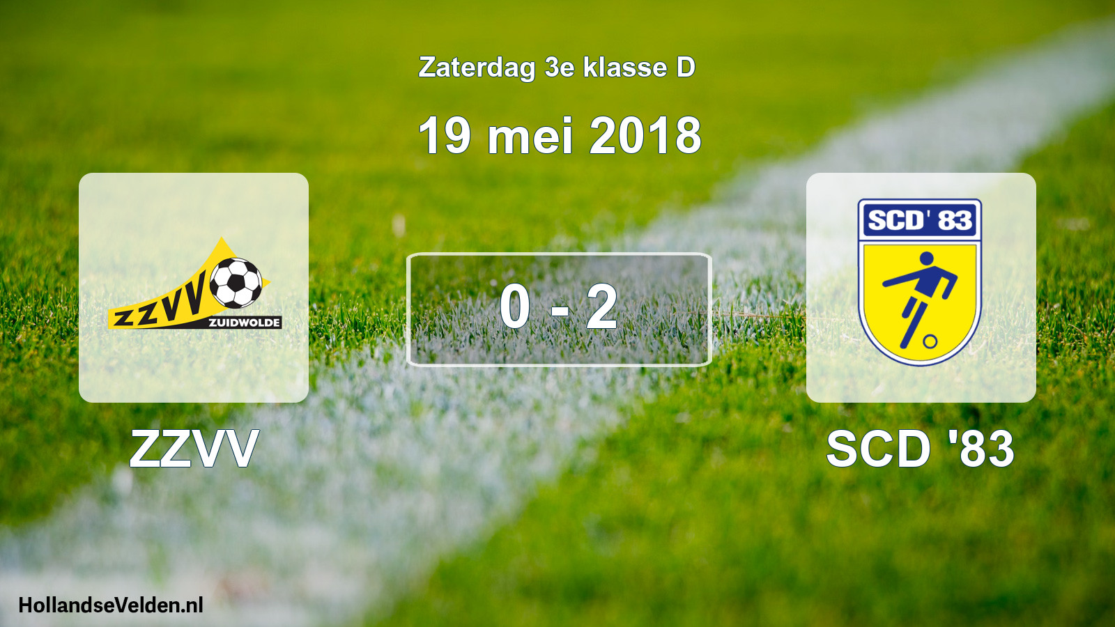 Total number of matches played: ZZVV - SCD '83 0 - 2 (19 May 2018)