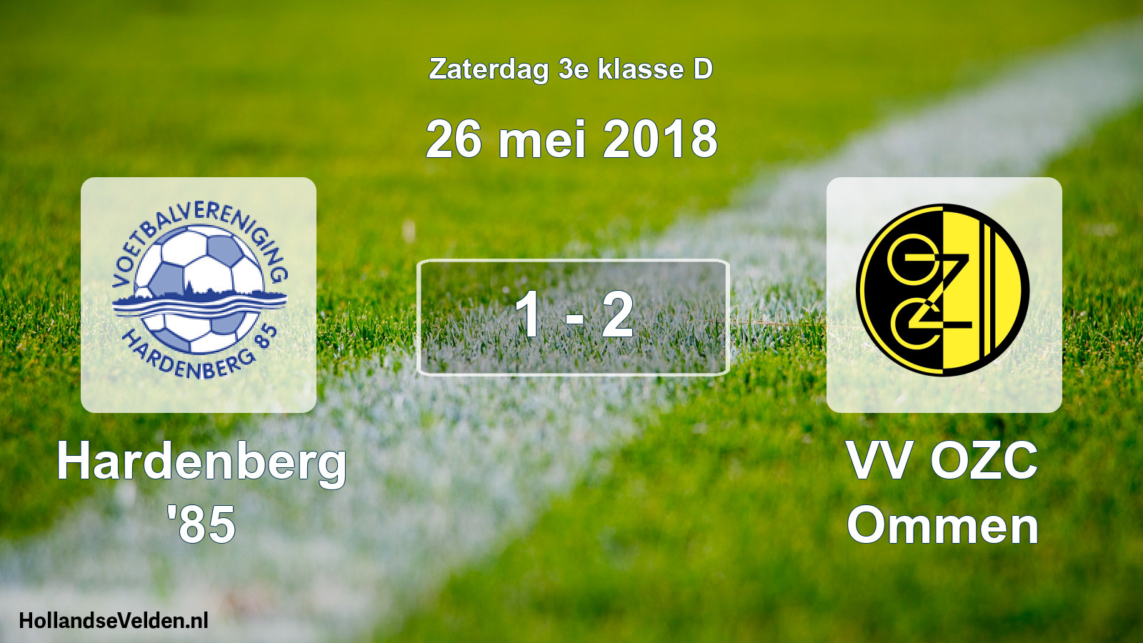 Total number of matches played: Hardenberg '85 - VV OZC Ommen 1 - 2 (26 May 2018)