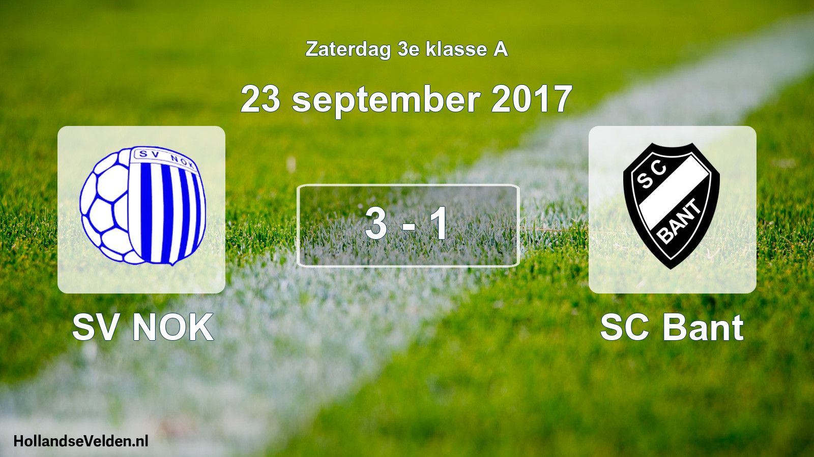 Total number of matches played: SV NOK - SC Bant 3 - 1 (23 September 2017)