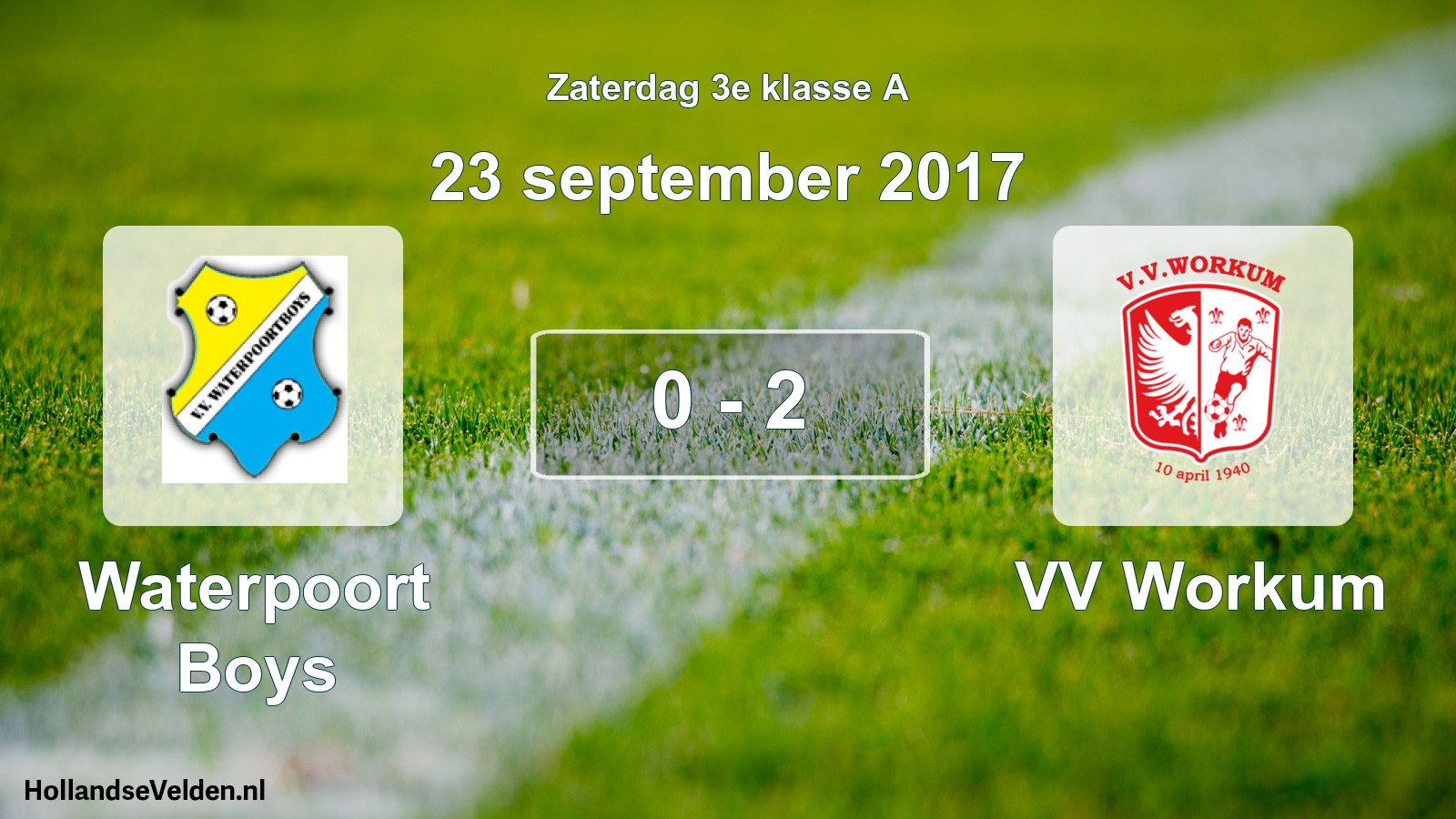 Total number of matches played: Waterpoort Boys - VV Workum 0 - 2 (23 September 2017)