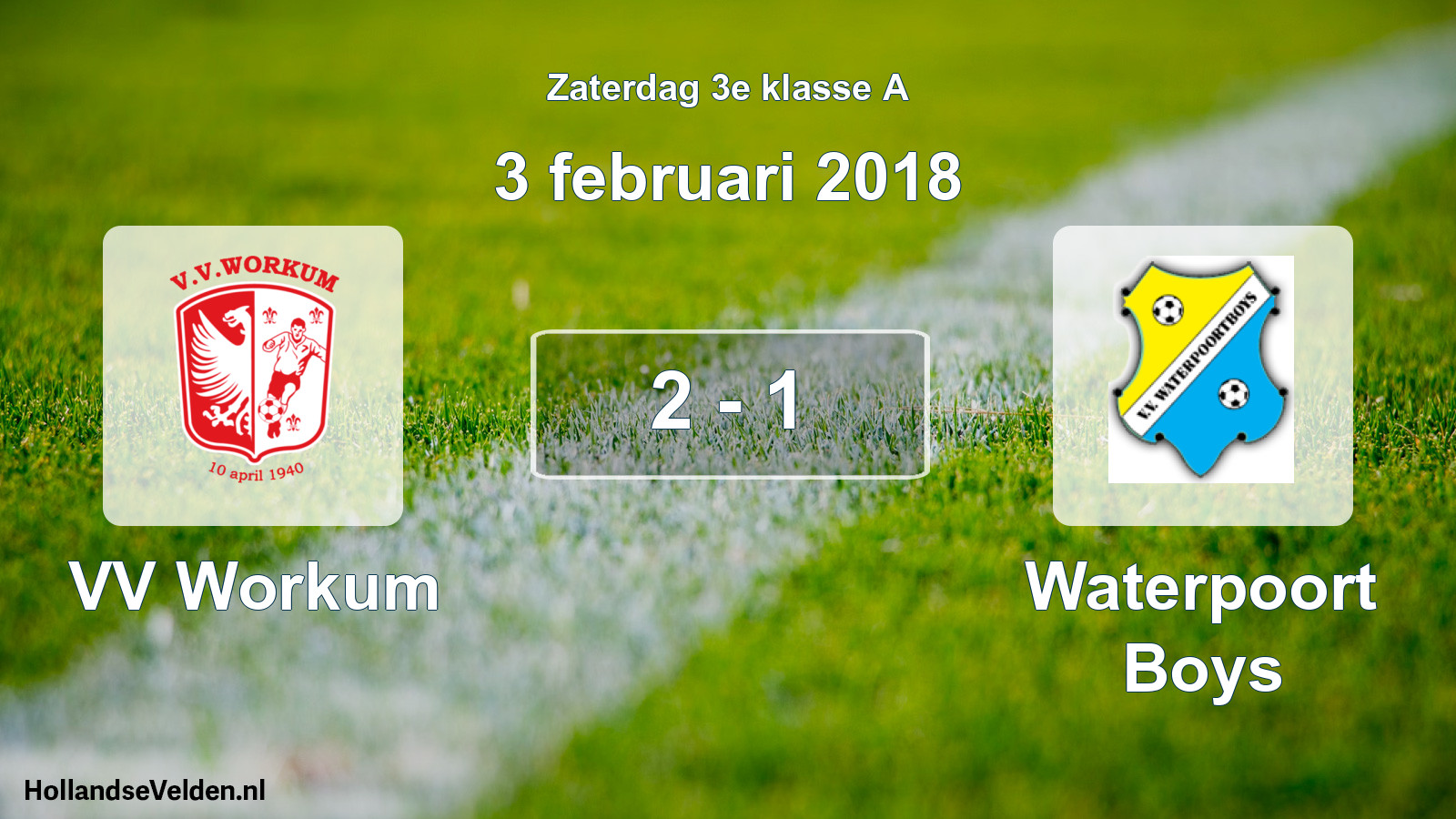 Total number of matches played: VV Workum - Waterpoort Boys 2 - 1 (3 February 2018)