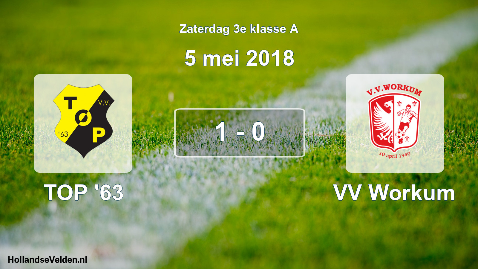 Total number of matches played: TOP '63 - VV Workum 1 - 0 (5 May 2018)