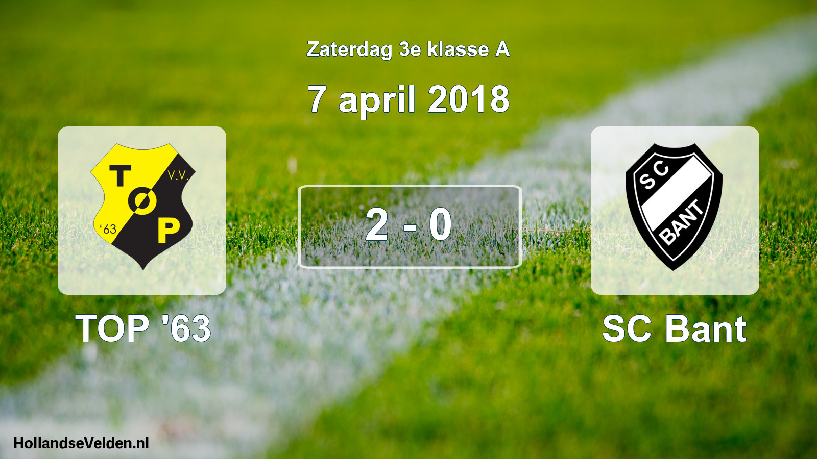 Total number of matches played: TOP '63 - SC Bant 2 - 0 (7 April 2018)