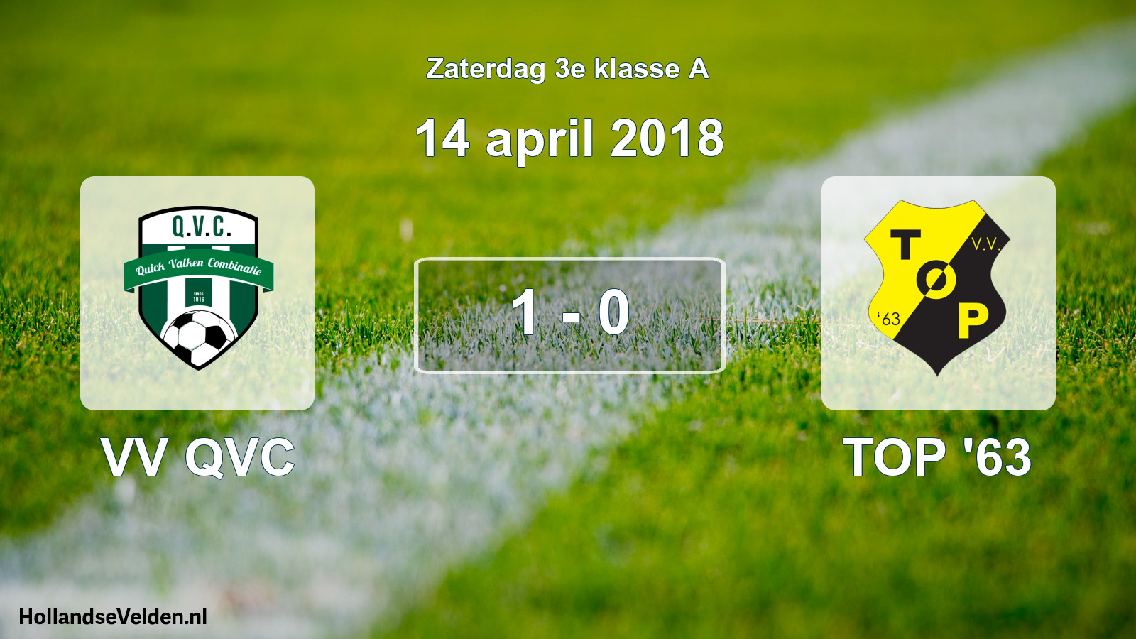 Total number of matches played: VV QVC - TOP '63 1 - 0 (14 April 2018)
