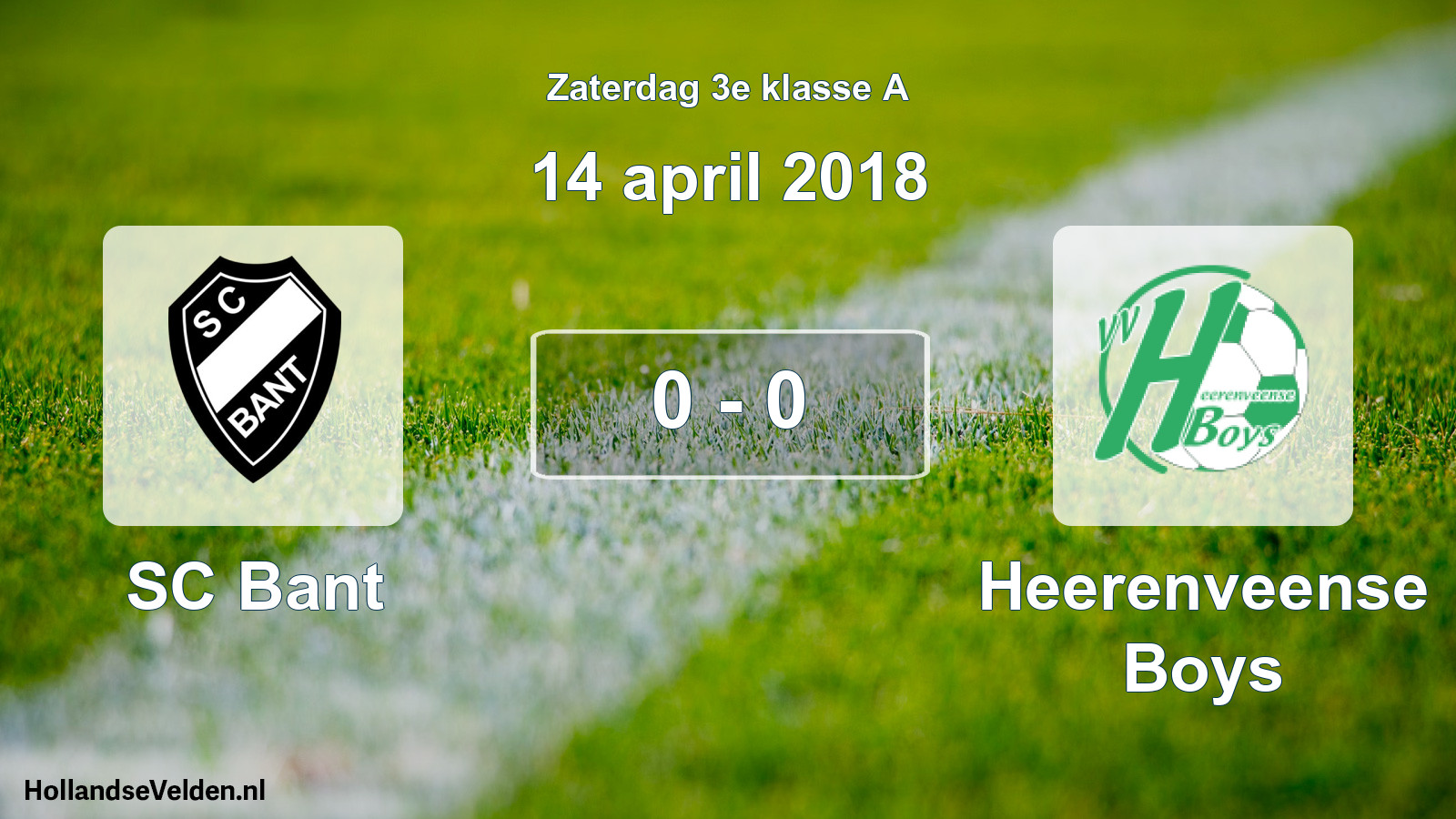 Total number of matches played: SC Bant - Heerenveense Boys 0 - 0 (14 April 2018)