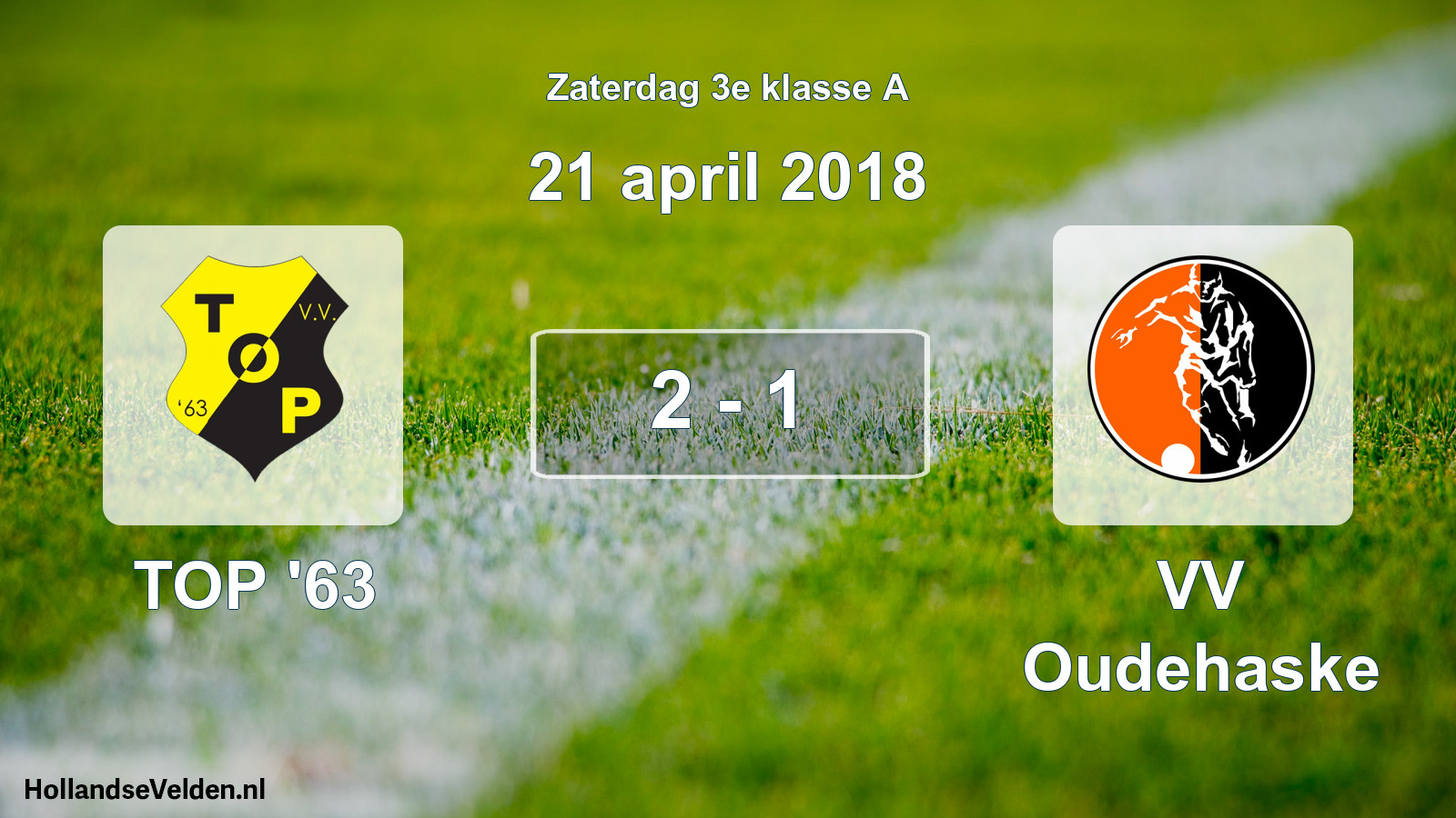 Total number of matches played: TOP '63 - VV Oudehaske 2 - 1 (21 April 2018)