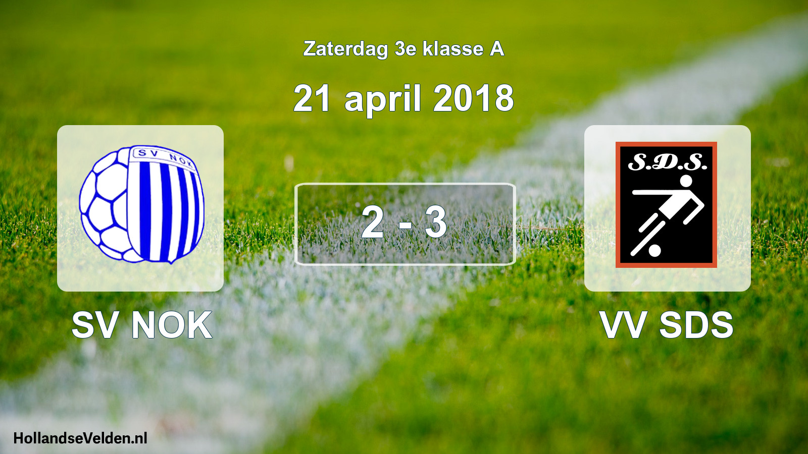 Total number of matches played: SV NOK - VV SDS 2 - 3 (21 April 2018)