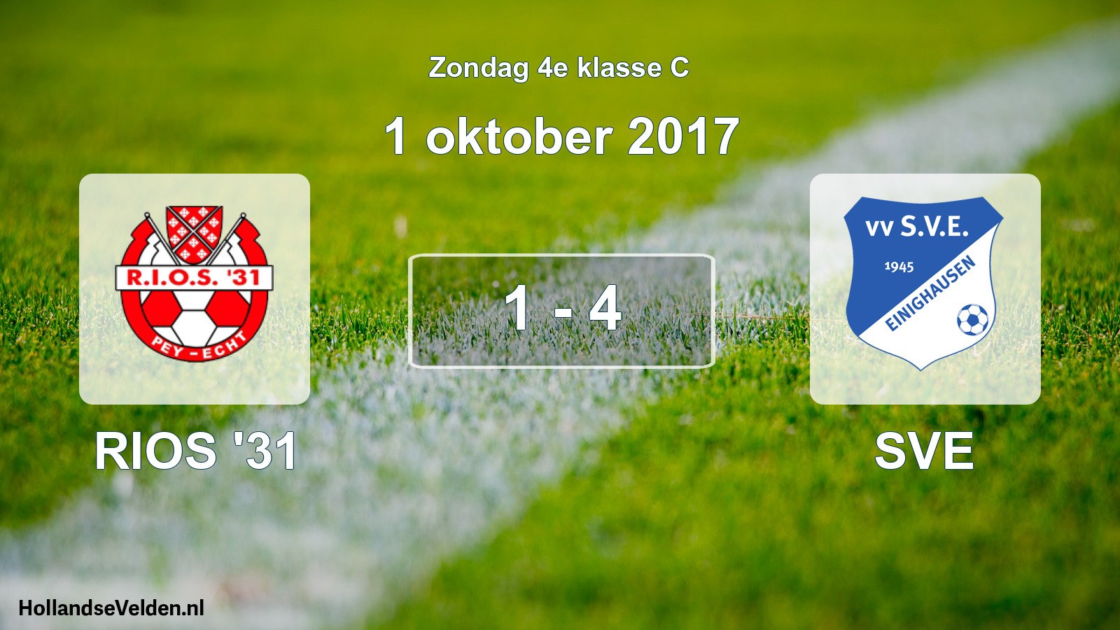 Total number of matches played: RIOS '31 - SVE 1 - 4 (1 October 2017)