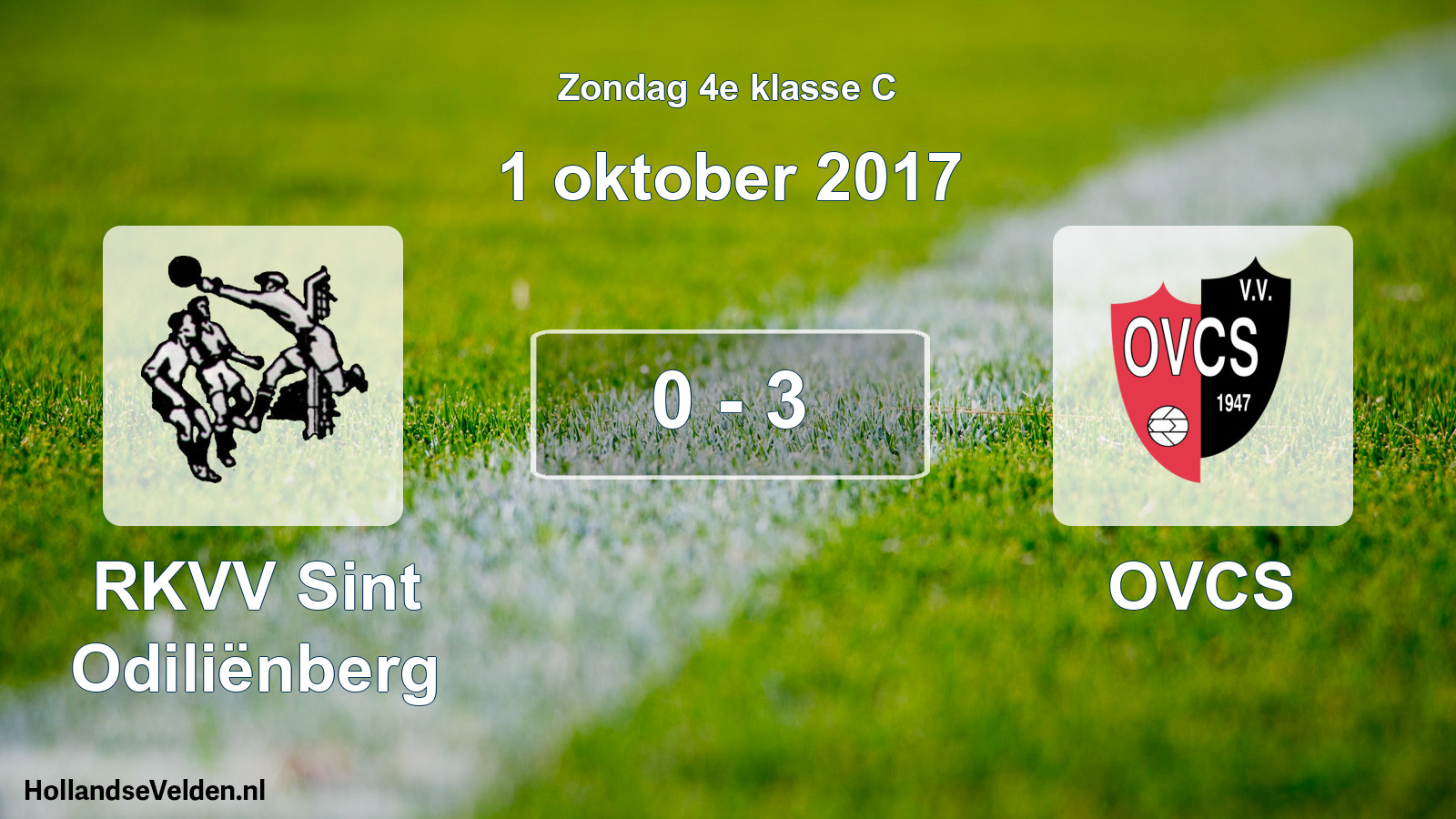 Total number of matches played: RKVV Sint Odiliënberg - OVCS 0 - 3 (1 October 2017)