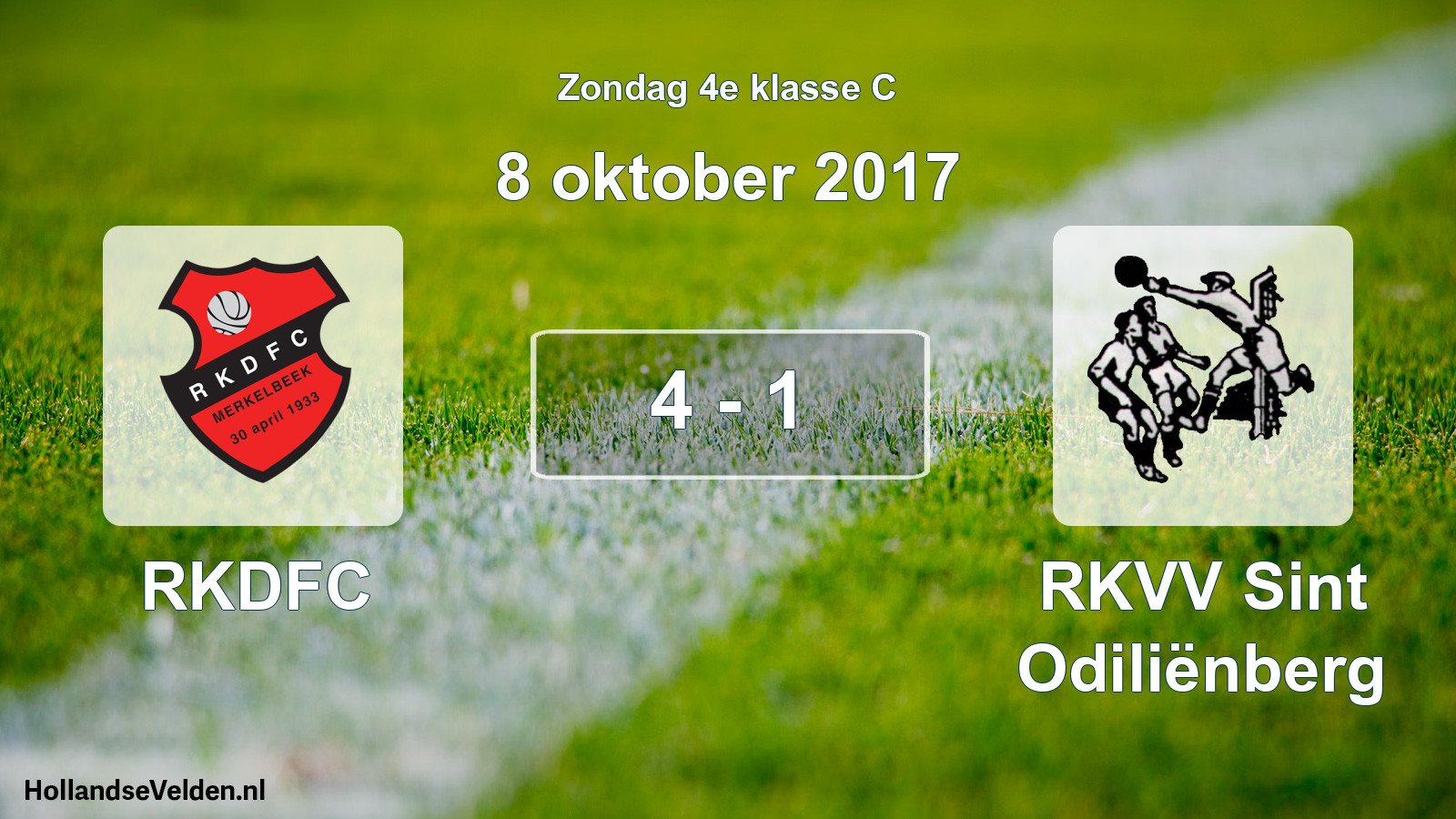 Total number of matches played: RKDFC - RKVV Sint Odiliënberg 4 - 1 (8 October 2017)