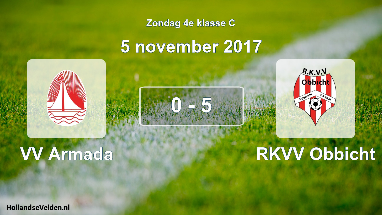 Total number of matches played: VV Armada - RKVV Obbicht 0 - 5 (5 November 2017)