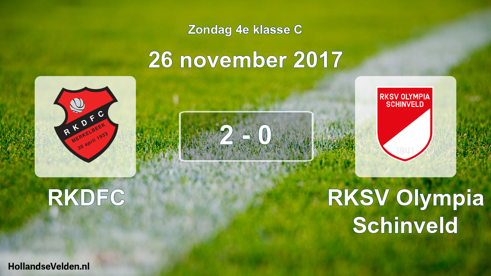 Total number of matches played: RKDFC - RKSV Olympia Schinveld 2 - 0 (26 November 2017)