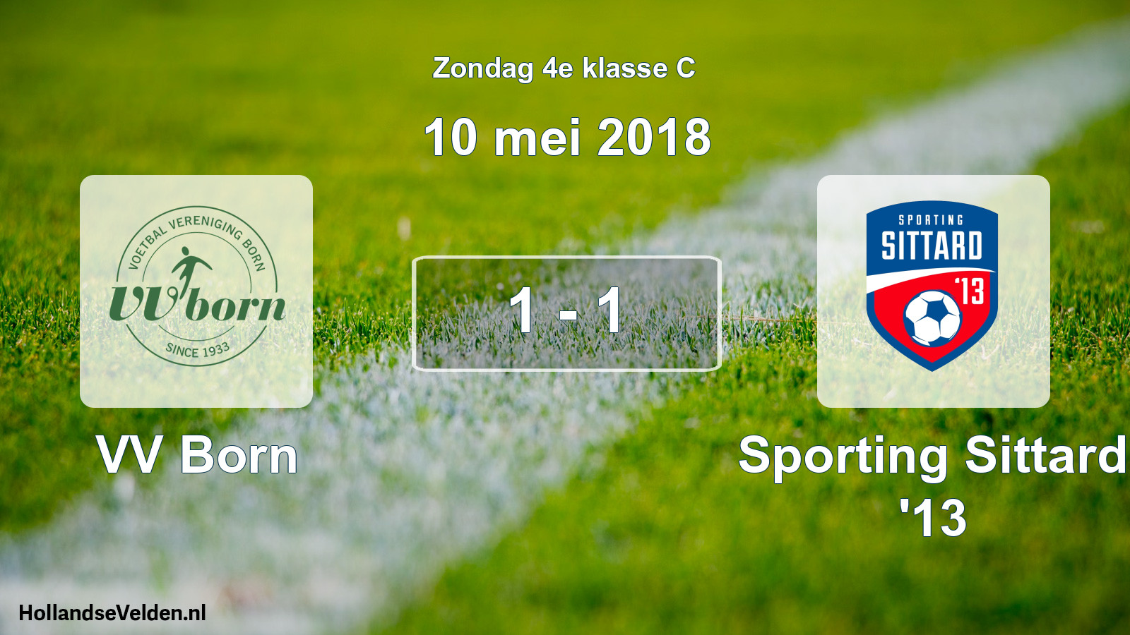 Total number of matches played: VV Born - Sporting Sittard '13 1 - 1 (10 May 2018)