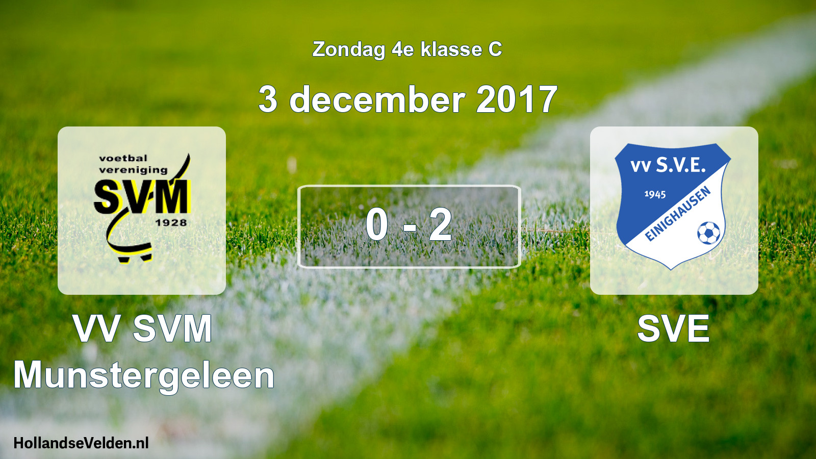 Total number of matches played: VV SVM Munstergeleen - SVE 0 - 2 (3 December 2017)
