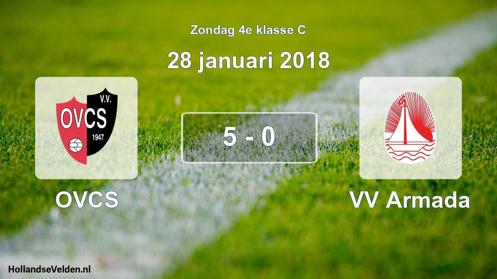 Total number of matches played: OVCS - VV Armada 5 - 0 (28 January 2018)