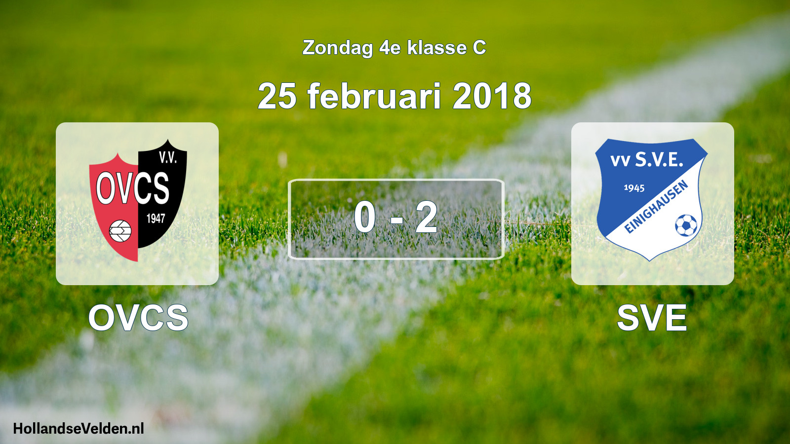 Total number of matches played: OVCS - SVE 0 - 2 (25 February 2018)