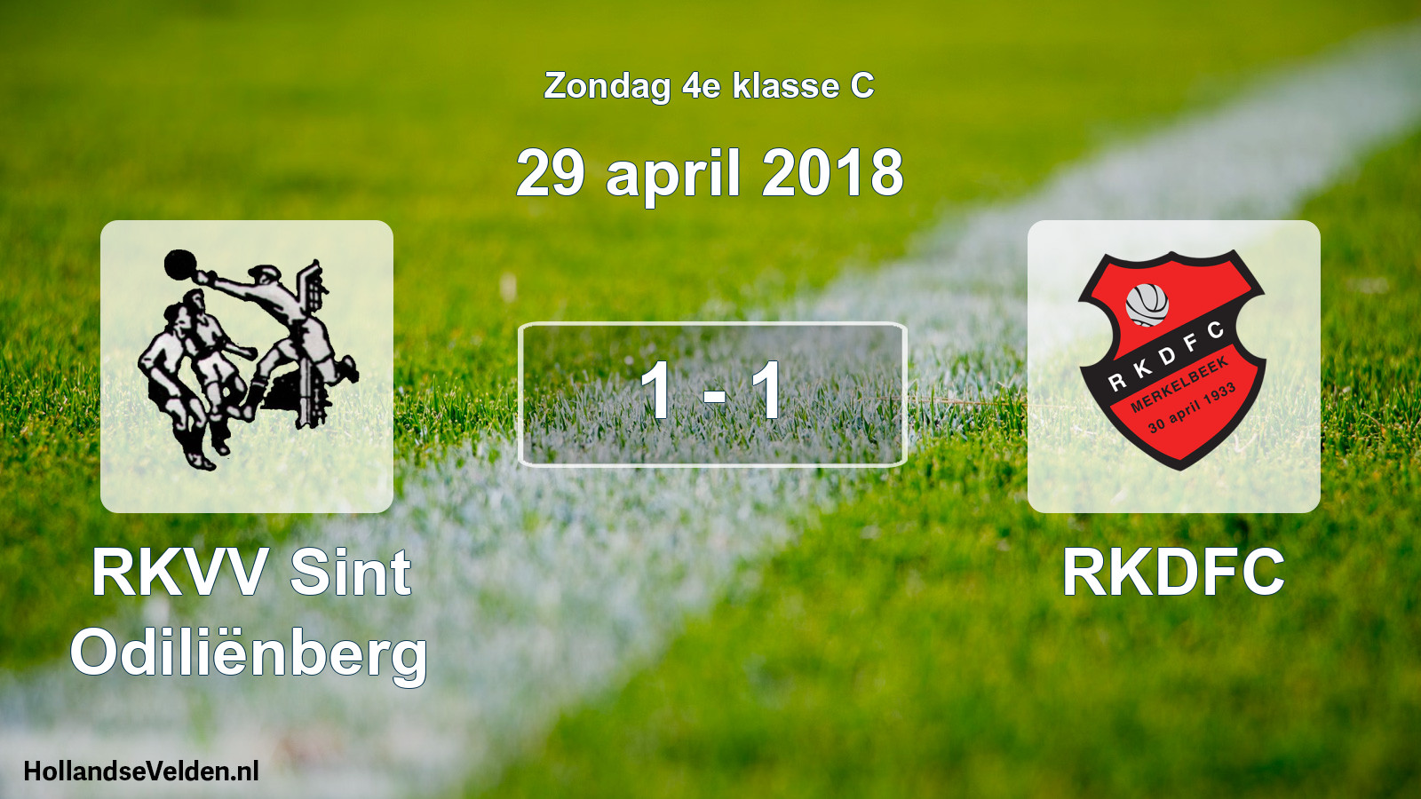 Total number of matches played: RKVV Sint Odiliënberg - RKDFC 1 - 1 (29 April 2018)