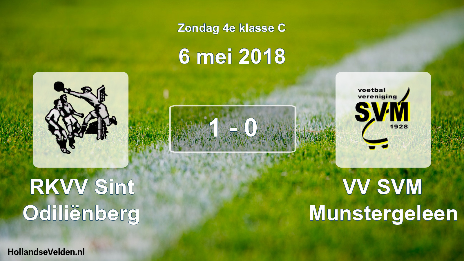 Total number of matches played: RKVV Sint Odiliënberg - VV SVM Munstergeleen 1 - 0 (6 May 2018)