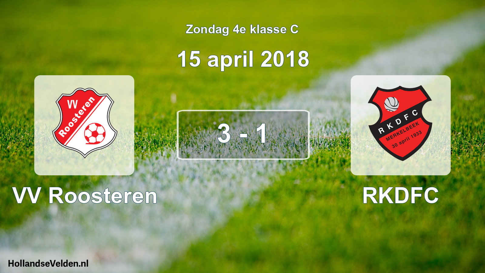 Total number of matches played: VV Roosteren - RKDFC 3 - 1 (15 April 2018)