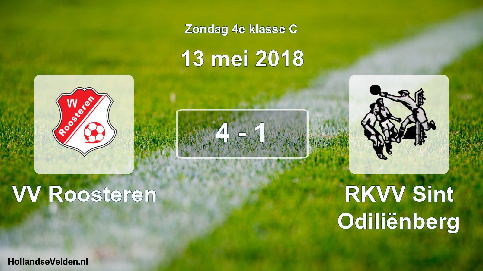 Total number of matches played: VV Roosteren - RKVV Sint Odiliënberg 4 - 1 (13 May 2018)